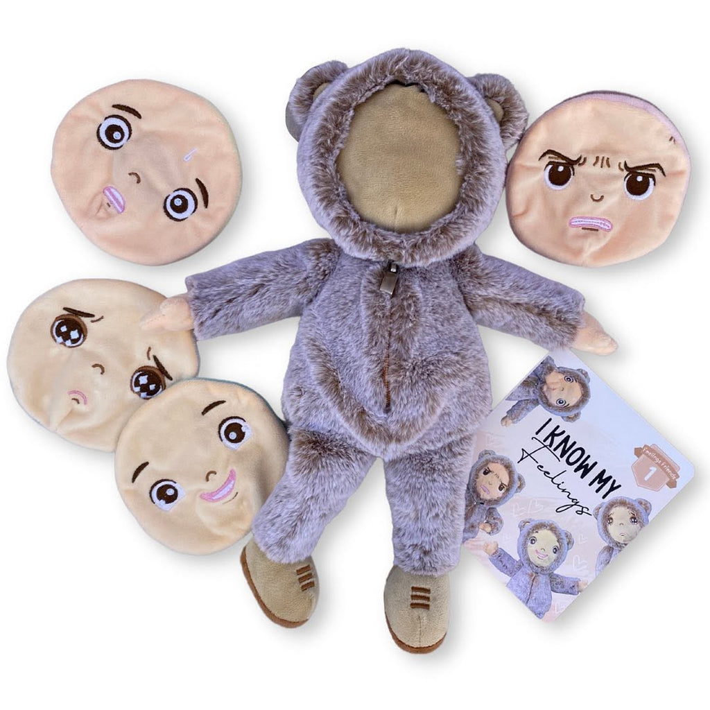 Feelings Friend Bear Bundle with Level 1 to 3 Books plus 12 Faces and 24 Strategy Cards