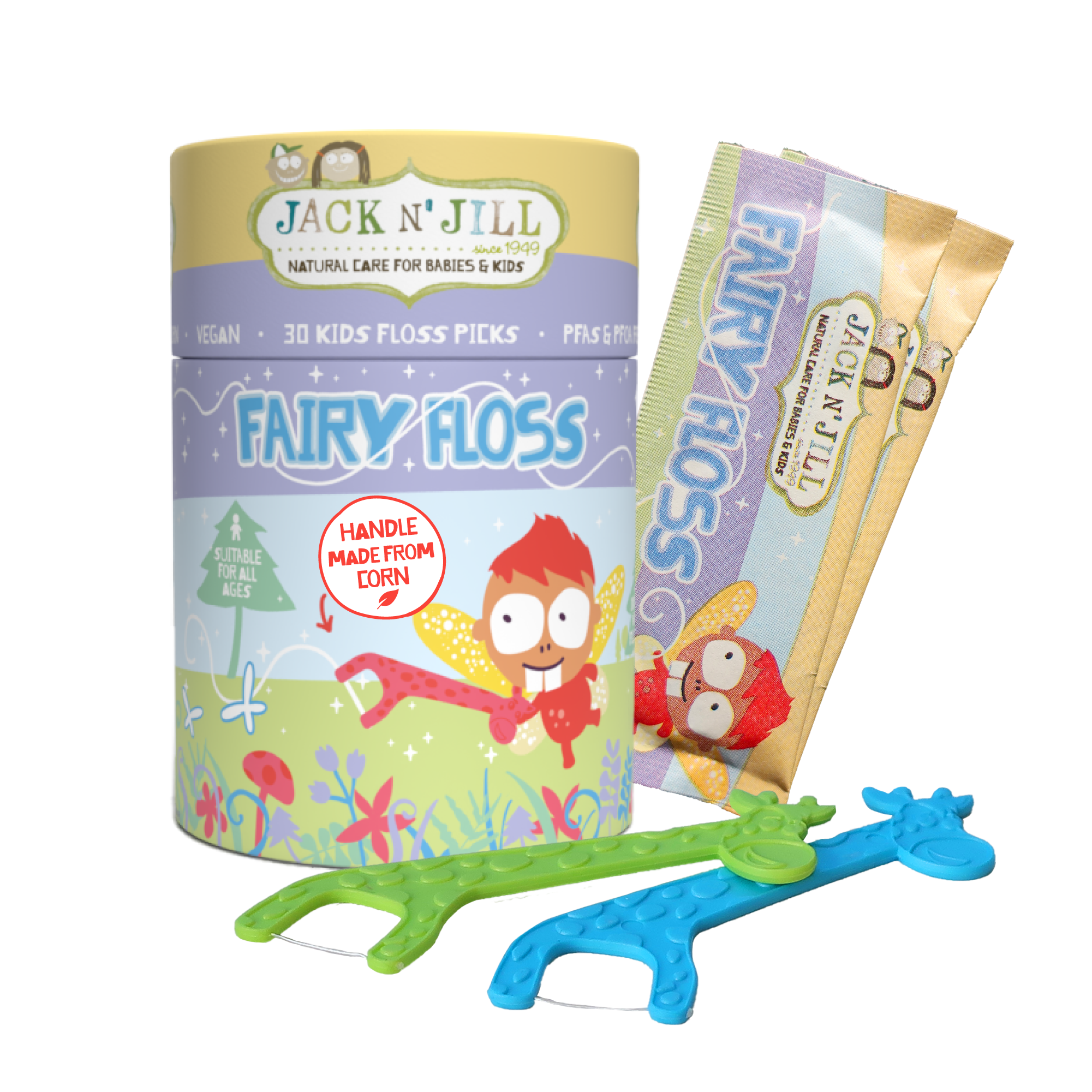 Fairy Floss Dental Flossers - Eco- Friendly - 30 pack