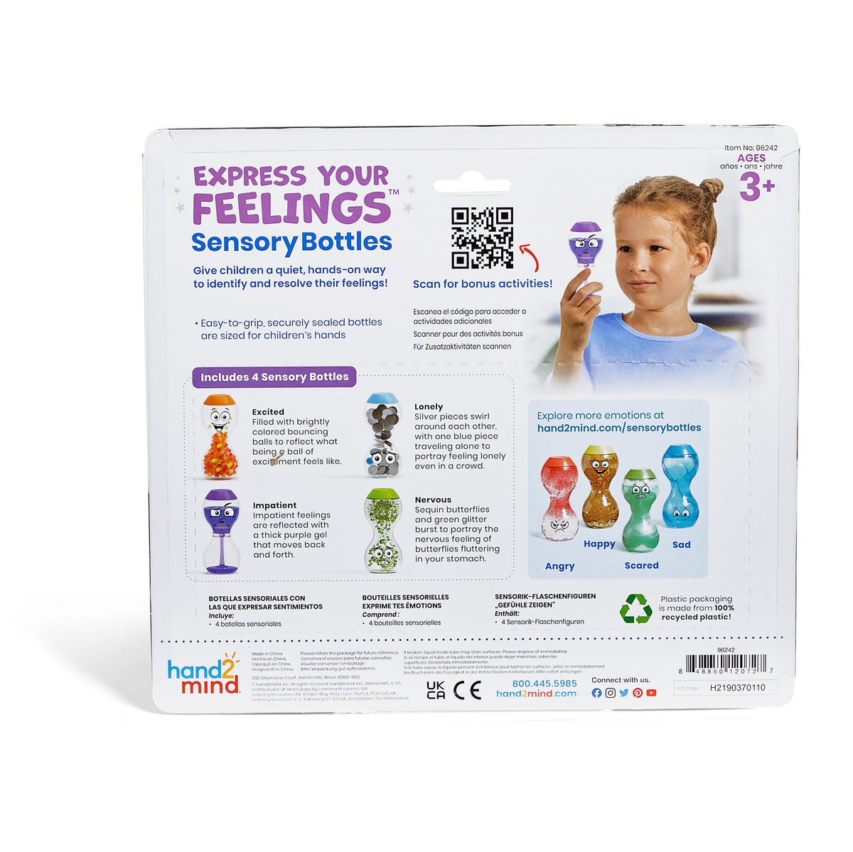 Express Your Feelings™ Sensory Bottles (Excited, Impatient, Lonely and Nervous)