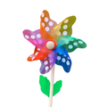 Rainbow Polka Dot Wooden Pinwheel