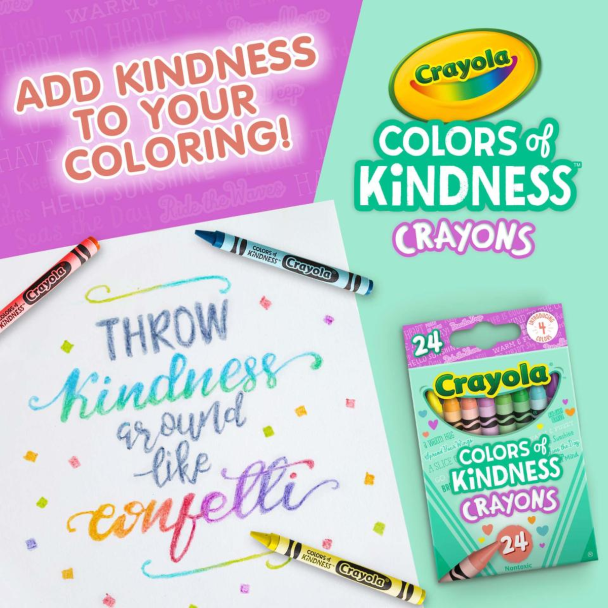 Crayola 24 Colours of Kindness Crayons