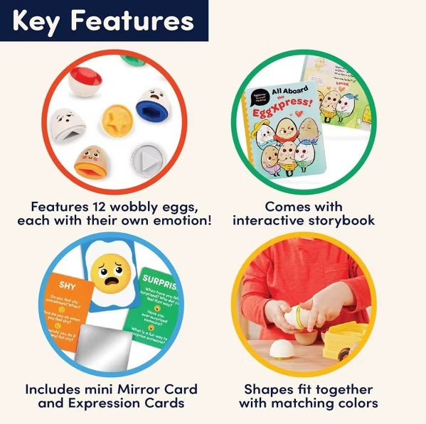 EggXpress Yourself! Match & Learn Eggs by Battat Education