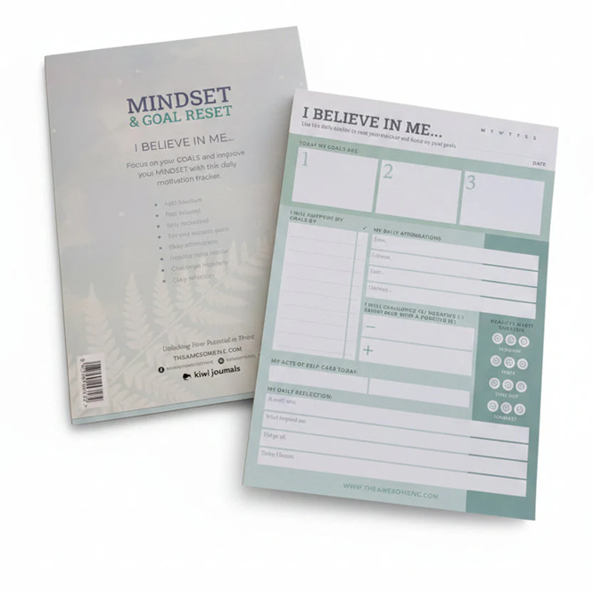 Mindset Reset I Believe in ME Notepad